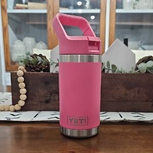 Yeti Pink Stainless Steel Flip Straw 14 Oz Travel Tumbler Bottle
